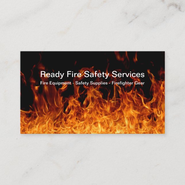  Fire Safety Equipment And Firefighter Theme Business Card (Front)