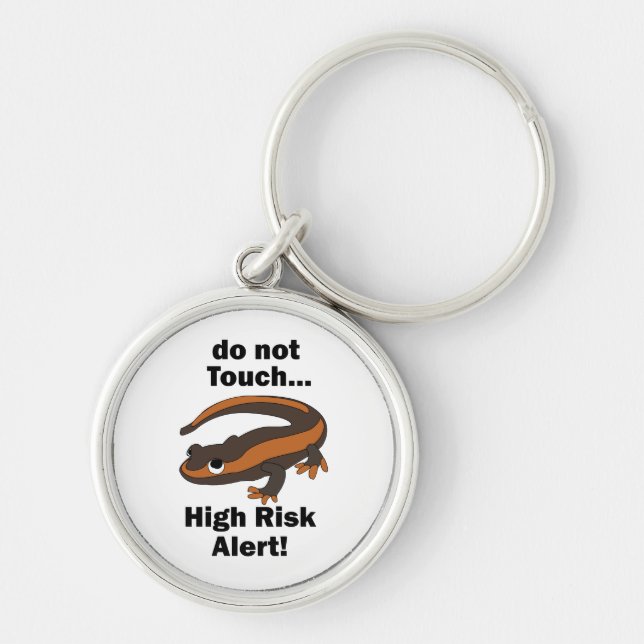 Fire Salamander Do Not Touch High Risk Alert Funny Key Ring (Front)