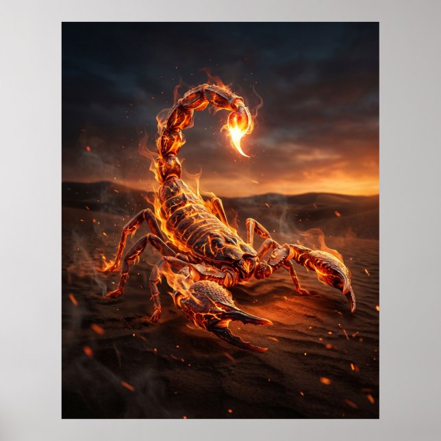 Fire Scorpion Burning Sands Poster (Front)