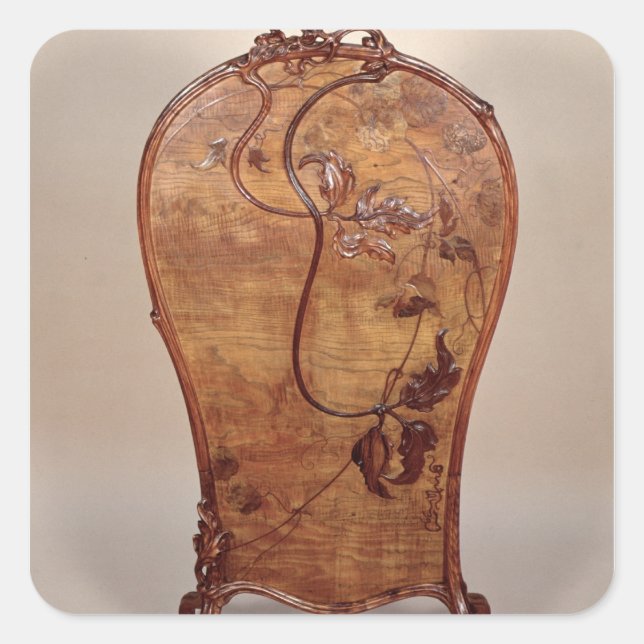 Fire screen with marquetry of various woods square sticker (Front)