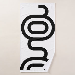 Fire Serpent Reiki Symbol Like Letter G Bath Towel