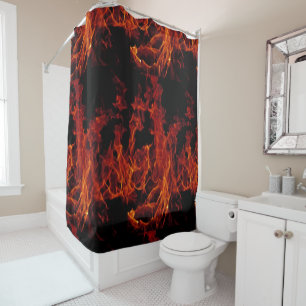 Fire Shower Curtain
