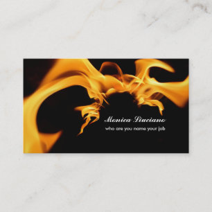 fire sign business card