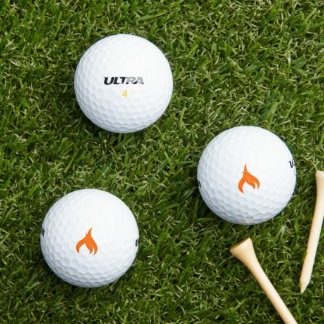 Fire sign golf balls