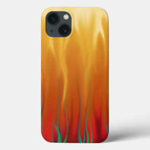 Fire - Simulated Flames Abstract Art iPhone 13 Case