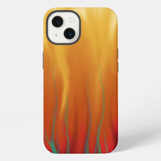 Fire - Simulated Flames Abstract Art iPhone Case (Back)