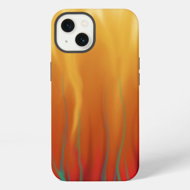 Fire - Simulated Flames Abstract Art iPhone Case (Back)