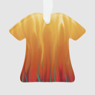 Fire - Simulated Flames Abstract Art Ornament