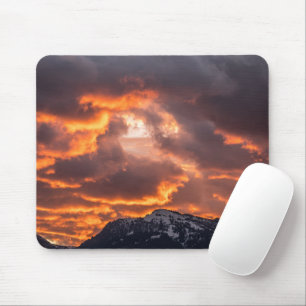 Fire Skies, Grand Teton Mouse Pad