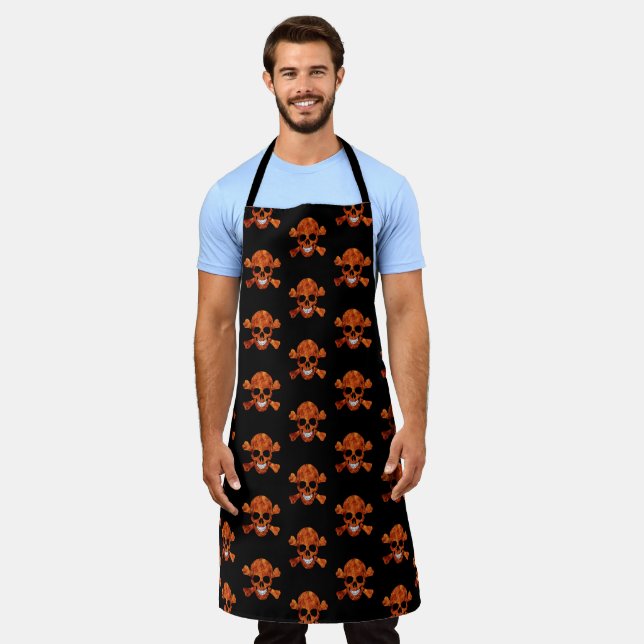 Fire Skull And Crossbones Apron (Worn)