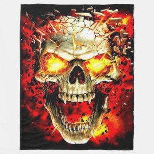FIRE SKULL FLEECE BLANKET