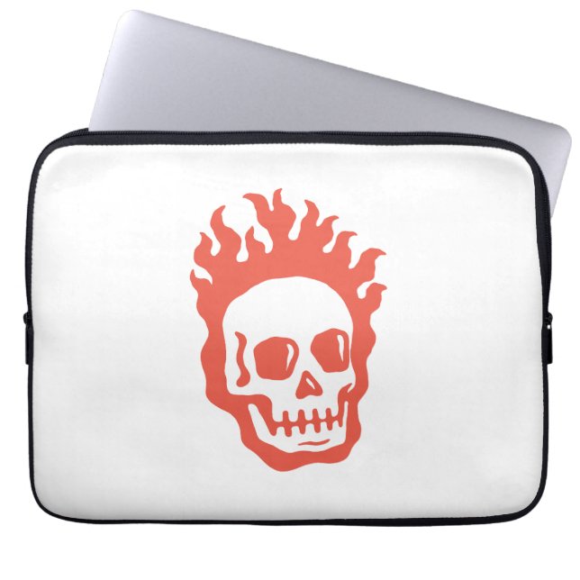 Fire Skull Laptop Sleeve (Front)