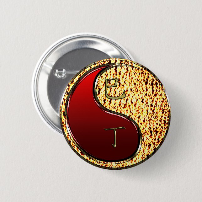 Fire Snake 6 Cm Round Badge (Front & Back)