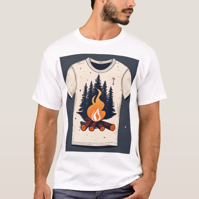 Fire 🔥snow design printed T-shirt (Front)