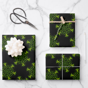Fire Snowflakes Wrapping Paper Sheets