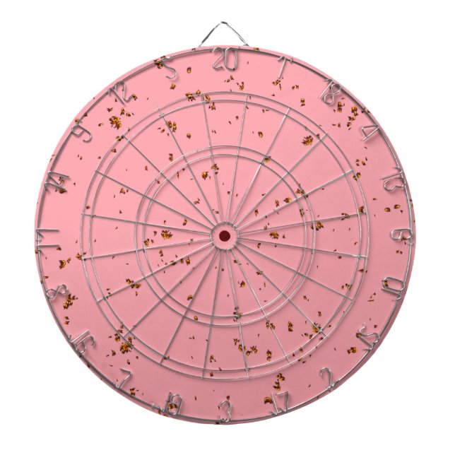 Fire Sparks Overlay Your Photo Blush Pink Dartboard (Front)
