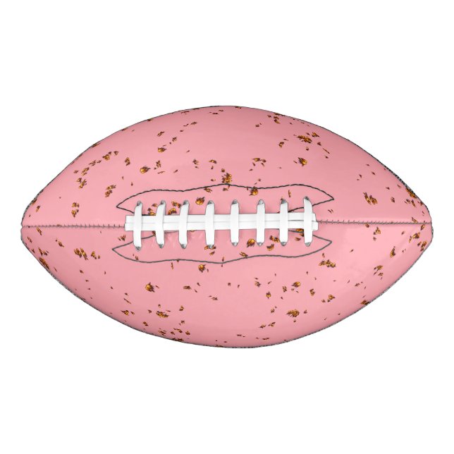 Fire Sparks Overlay Your Photo Blush Pink Football (Front)