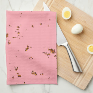 Fire Sparks Overlay Your Photo Blush Pink Tea Towel