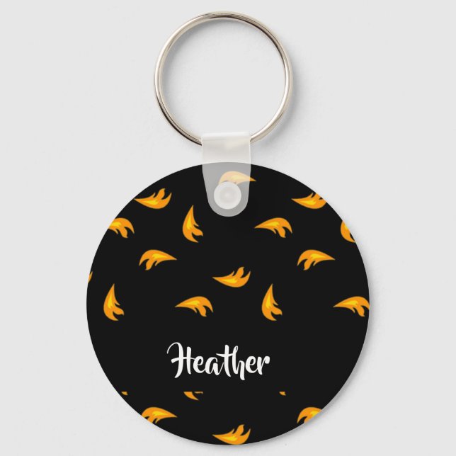 Fire sparks pattern key ring (Front)