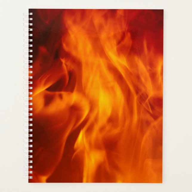 Fire Spiral Notebook Planner (Front)