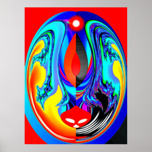 Fire spirit art poster
