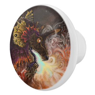 Fire Spitter Dragon Custom Ceramic Knob