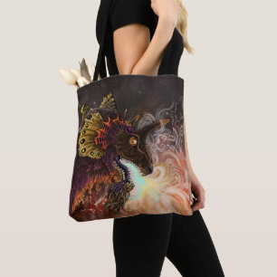 Fire Spitter Dragon Tote Bag