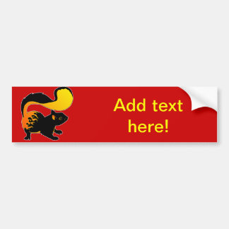 Fire Squirrel Bumper Sticker