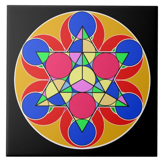 Fire Star Ceramic Tile (Front)