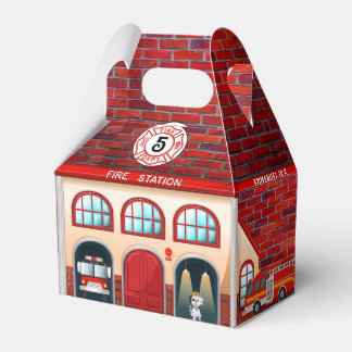 Fire Station House | Firefighter Birthday Party  Favour Box