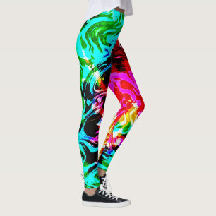 Fire Storm Tie Dye, Leggings