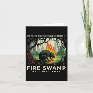 Fire Swamp National Park Camping Hiking Mountain Card