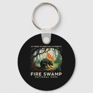 Fire Swamp National Park Camping Hiking Mountain Key Ring