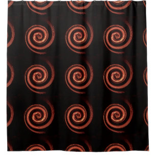 Fire Swirl Shower Curtain