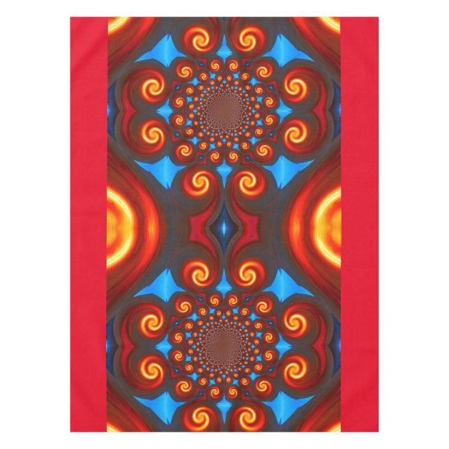 Fire Swirls Table Cloth (Front)