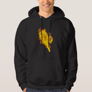 Fire Tennis Racquet And Ball Flaming Tennis Player Hoodie