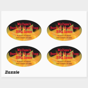 Fire Themed Food Label