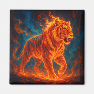 Fire tiger magnet