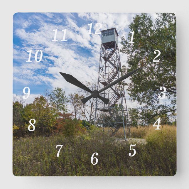 Fire Tower Runge Wall Clock (Front)