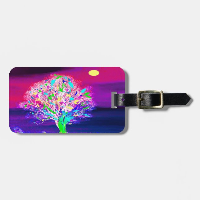 Fire Tree Luggage Tag (Front Horizontal)
