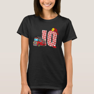 Fire Truck 10th Birthday Boy Toddler Firefighter 1 T-Shirt