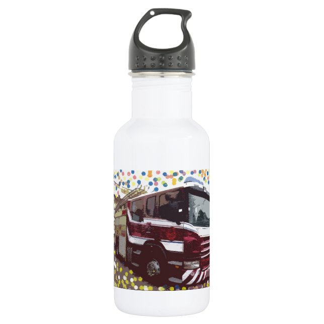 Fire Truck 532 Ml Water Bottle (Front)
