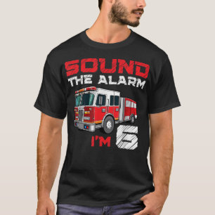 Fire Truck 6th Birthday Boy Future Firefighter 6 Y T-Shirt