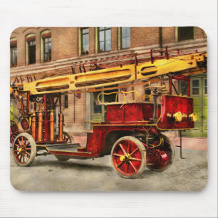 Fire Truck - An electric ladder truck 1907 Mouse Pad