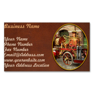 Fire Truck - An electric pump truck 1907 Magnetic Business Card