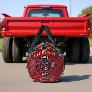 Fire Truck Axe Pattern Duffle Bag