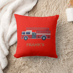 Fire Truck Birthday Party Cushion