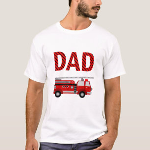 Fire Truck Birthday Party Dad T-Shirt