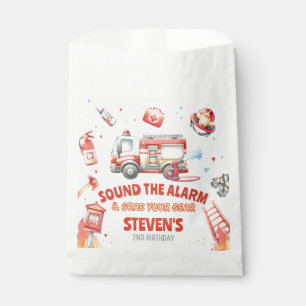 Fire Truck Birthday Party Favour Bag