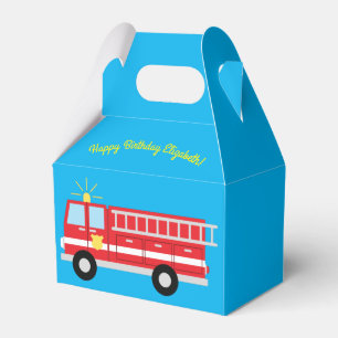 Fire Truck Birthday Party Favour Box